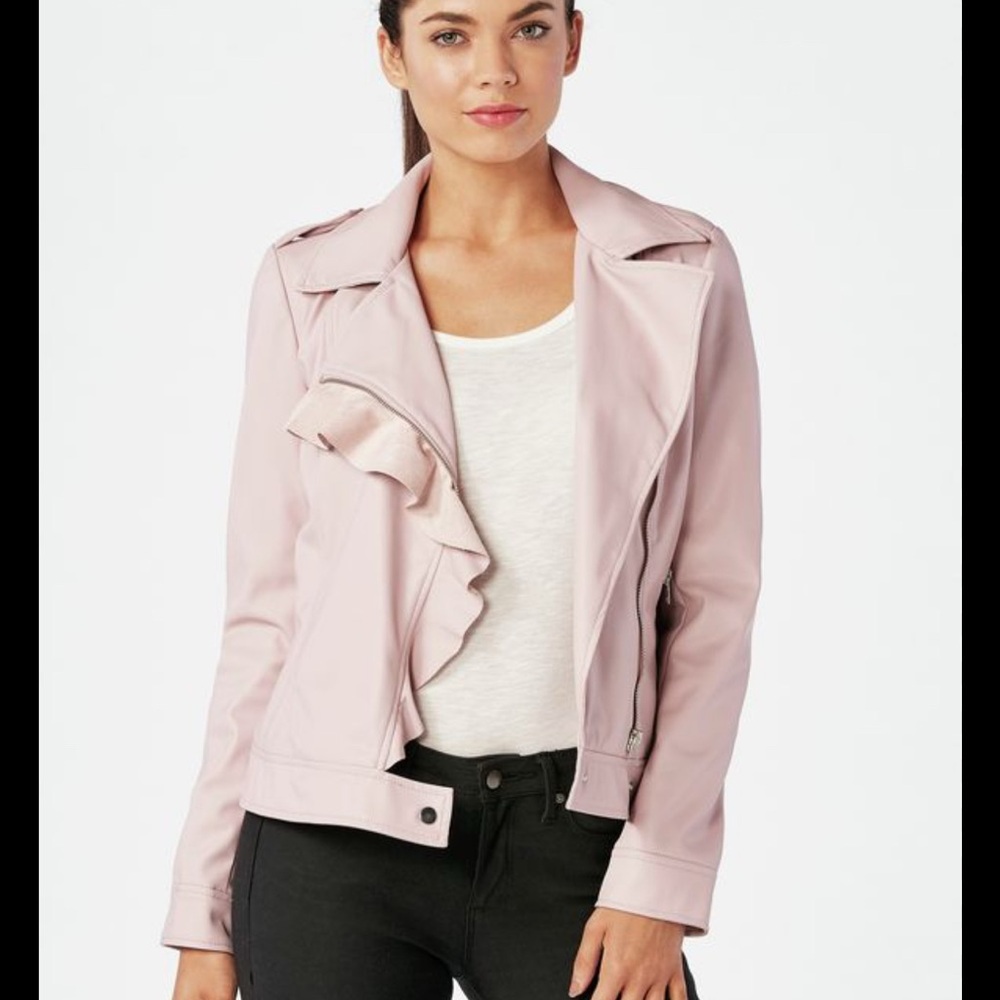 Women's faux leather Pink Jacket